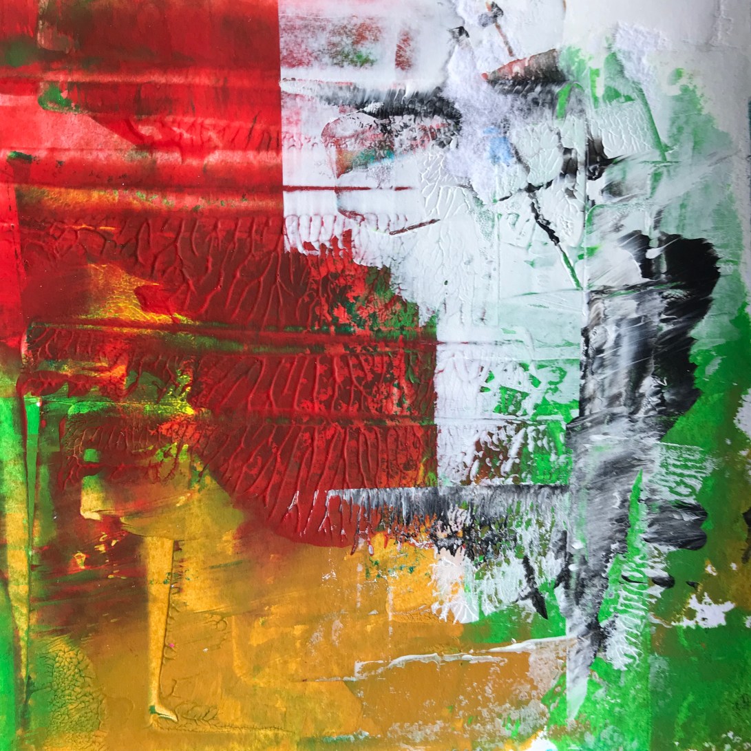 Red Oasis, acrylic, 140 x 140mm